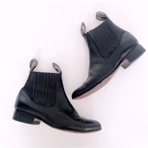 Alamos Suede Leather Ankle Flat Chelsea Boots Black Suede Handmade size 5.5